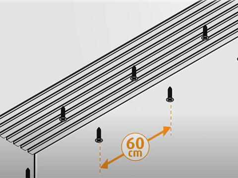 Verticale profielen scheidingswand plaatsen
