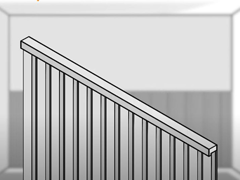 Pose des profilés verticaux de la cloison