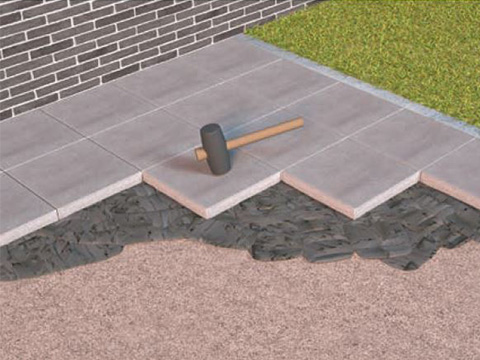 Sous-fondation pour dalles de terrasse
