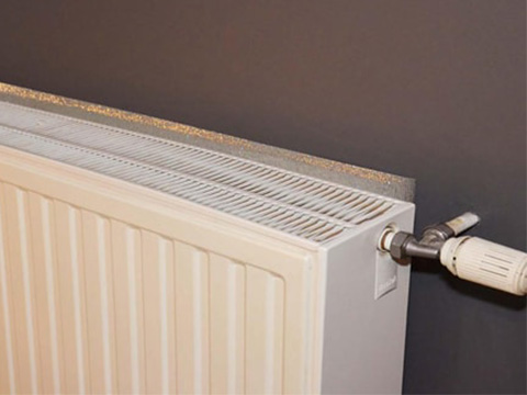 Radiatorfolie achter de radiator