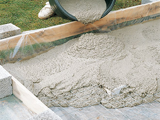 Betonmortel storten